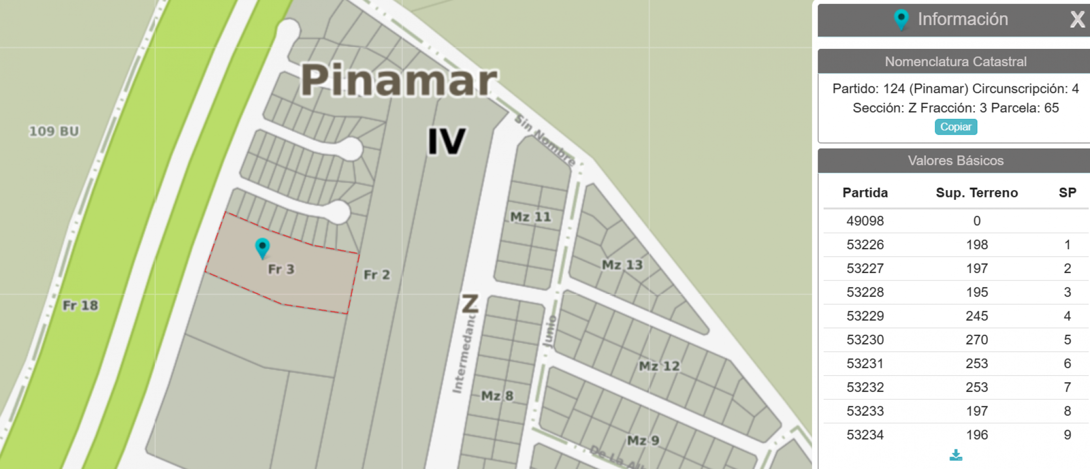Lote Terreno en Venta Pinamar Cooperativa de Vivienda Zona Intermedanos 196 m2 Permuta-Toma Vehiculo Escriturado-Gas natural