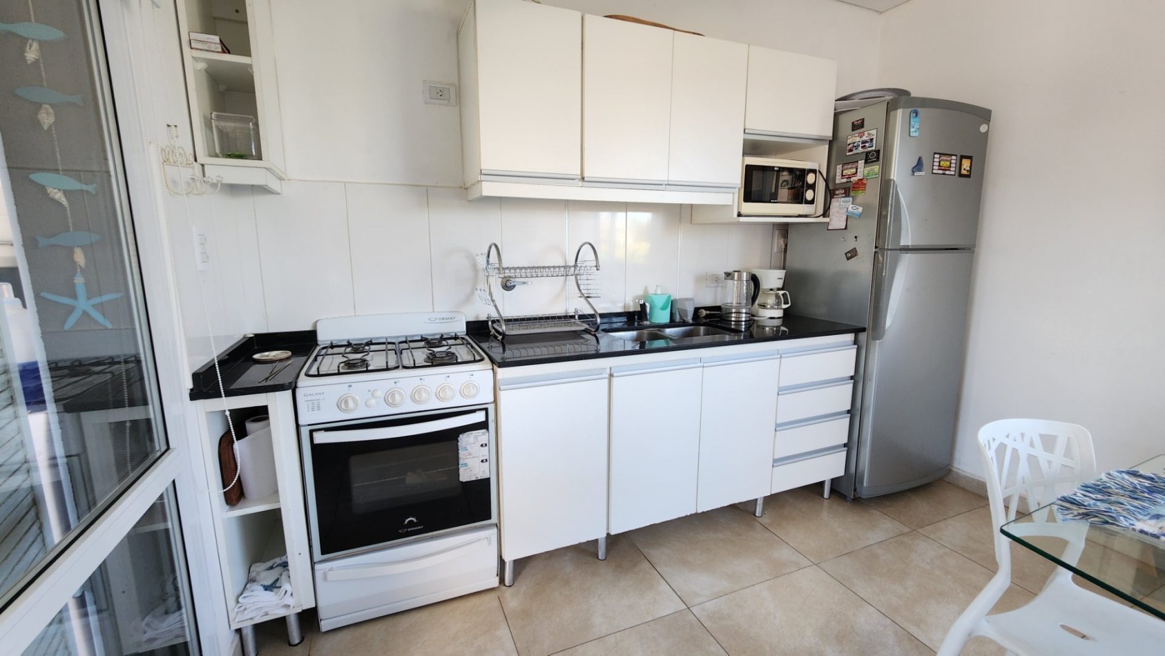 Departamento venta 3 ambientes Valeria del mar 50 mts playa + gas natural + cochera 